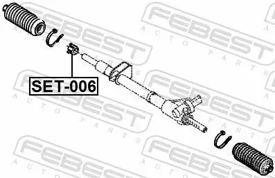 Handler.Part Repair kit, steering gear FEBEST SET006 2