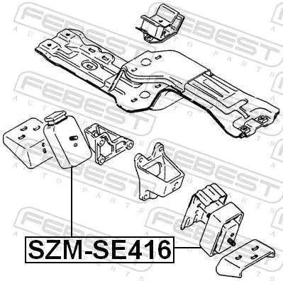 Handler.Part Engine mounting FEBEST SZMSE416 2