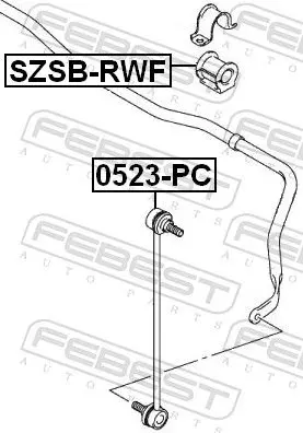 Handler.Part Stabiliser mounting FEBEST SZSBRWF 2