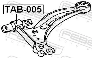 Handler.Part Control arm-/trailing arm bush FEBEST TAB005 2