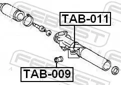 Handler.Part Mounting, steering gear FEBEST TAB009 2