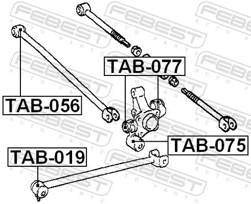 Handler.Part Control arm-/trailing arm bush FEBEST TAB019 2