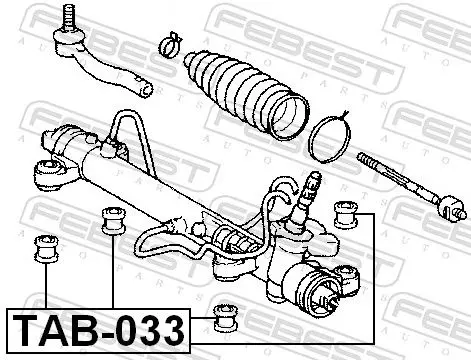 Handler.Part Mounting, steering gear FEBEST TAB033 2