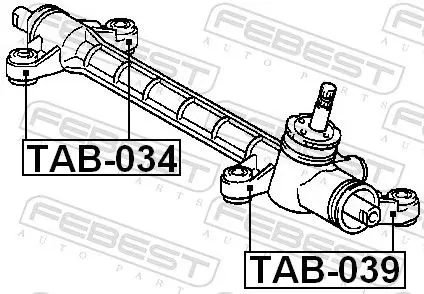 Handler.Part Mounting, steering gear FEBEST TAB034 2