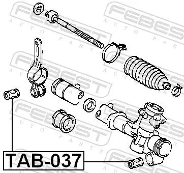 Handler.Part Mounting, steering gear FEBEST TAB037 2