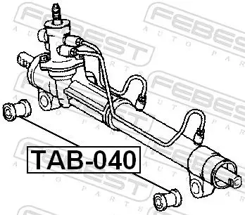 Handler.Part Mounting, steering gear FEBEST TAB040 2