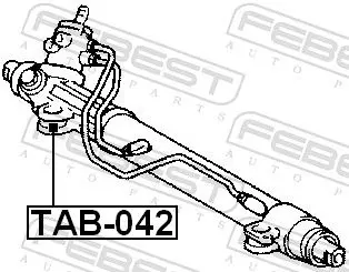 Handler.Part Mounting, steering gear FEBEST TAB042 2