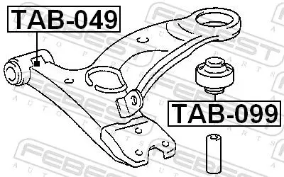 Handler.Part Control arm-/trailing arm bush FEBEST TAB049 2