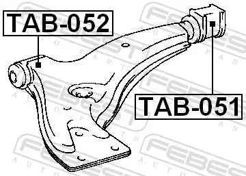 Handler.Part Control arm-/trailing arm bush FEBEST TAB051 2