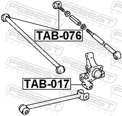 Handler.Part Control arm-/trailing arm bush FEBEST TAB076 2