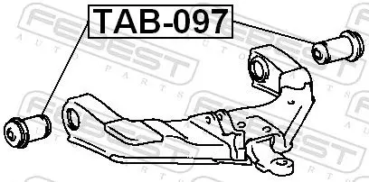 Handler.Part Control arm-/trailing arm bush FEBEST TAB097 2