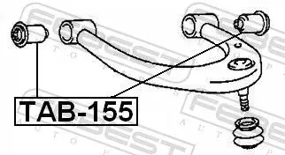 Handler.Part Control arm-/trailing arm bush FEBEST TAB155 2