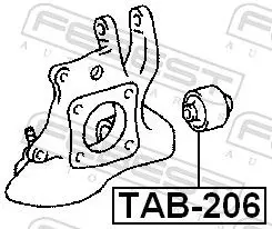 Handler.Part Control arm-/trailing arm bush FEBEST TAB206 2