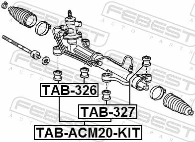 Handler.Part Mounting, steering gear FEBEST TAB326 2