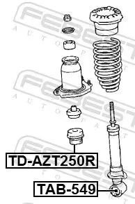 Handler.Part Bush, shock absorber FEBEST TAB549 2