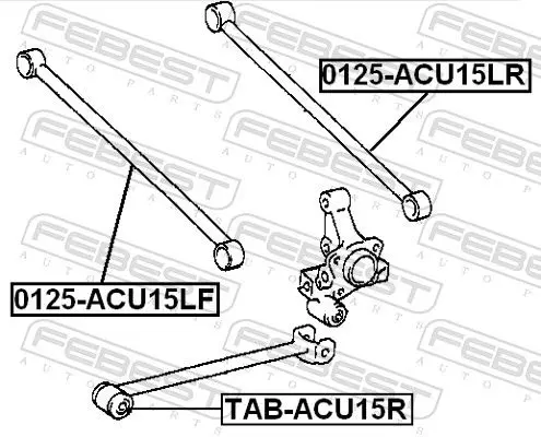 Handler.Part Control arm-/trailing arm bush FEBEST TABACU15R 2