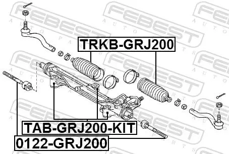 Handler.Part Mounting, steering gear FEBEST TABGRJ200KIT 2