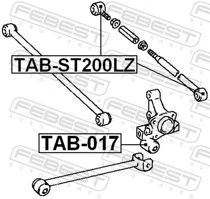 Handler.Part Control arm-/trailing arm bush FEBEST TABST200LZ 2