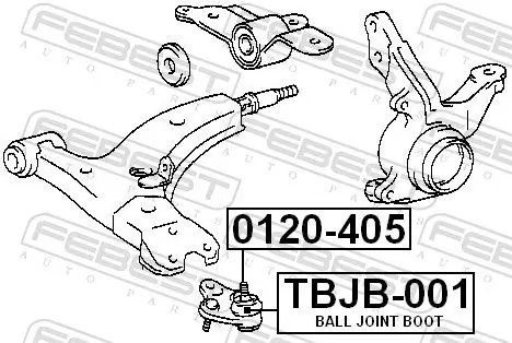 Handler.Part Repair kit, ball joint FEBEST TBJB001 2