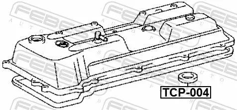 Handler.Part Sealing ring, spark plug shaft FEBEST TCP004 2