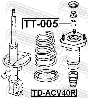 Handler.Part Shock absorber FEBEST TDACV40R 2