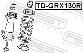 Handler.Part Shock absorber FEBEST TDGRX130R 2