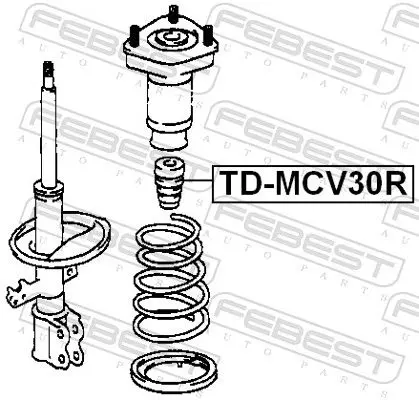 Handler.Part Shock absorber FEBEST TDMCV30R 2