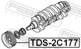 Handler.Part Belt pulley, crankshaft FEBEST TDS2C177 2