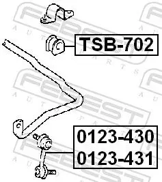 Handler.Part Stabiliser mounting FEBEST TSB702 2