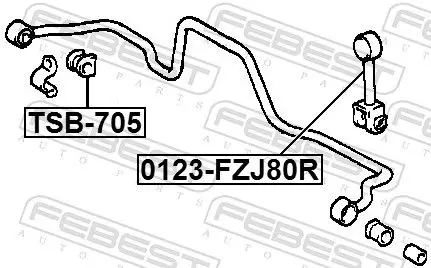 Handler.Part Stabiliser mounting FEBEST TSB705 2