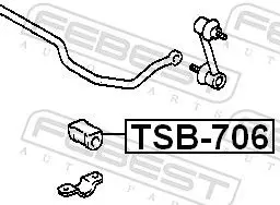 Handler.Part Stabiliser mounting FEBEST TSB706 2