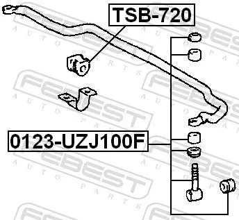 Handler.Part Stabiliser mounting FEBEST TSB720 2