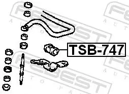 Handler.Part Stabiliser mounting FEBEST TSB747 2