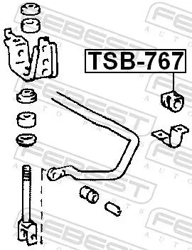 Handler.Part Stabiliser mounting FEBEST TSB767 2