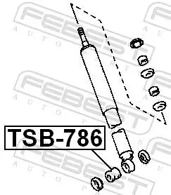 Handler.Part Spacer bush, shock absorber FEBEST TSB786 2