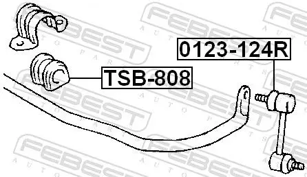 Handler.Part Stabiliser mounting FEBEST TSB808 2