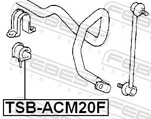 Handler.Part Stabiliser mounting FEBEST TSBACM20F 2