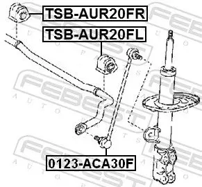 Handler.Part Stabiliser mounting FEBEST TSBAUR20FL 2