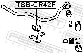 Handler.Part Stabiliser mounting FEBEST TSBCR42F 2