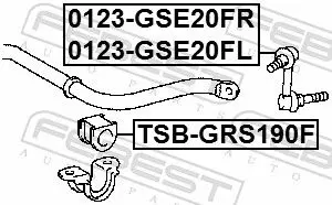 Handler.Part Stabiliser mounting FEBEST TSBGRS190F 2