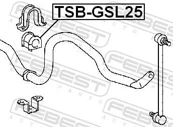 Handler.Part Stabiliser mounting FEBEST TSBGSL25 2