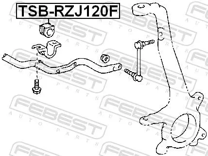 Handler.Part Stabiliser mounting FEBEST TSBRZJ120F 2