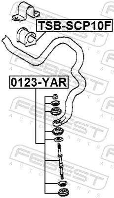 Handler.Part Stabiliser mounting FEBEST TSBSCP10F 2