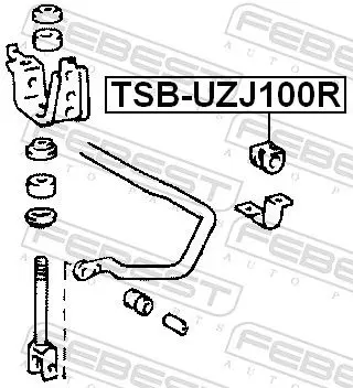 Handler.Part Stabiliser mounting FEBEST TSBUZJ100R 2