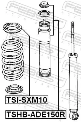 Handler.Part Protective cap/bellow, shock absorber FEBEST TSHBADE150R 2