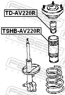 Handler.Part Protective cap/bellow, shock absorber FEBEST TSHBAV220R 2