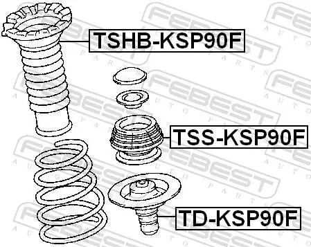 Handler.Part Protective cap/bellow, shock absorber FEBEST TSHBKSP90F 2