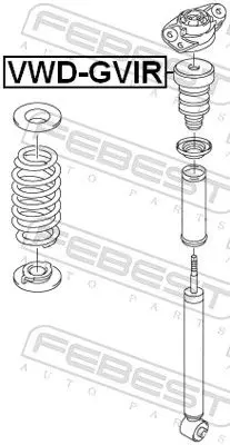 Handler.Part Shock absorber FEBEST VWDGVIR 2