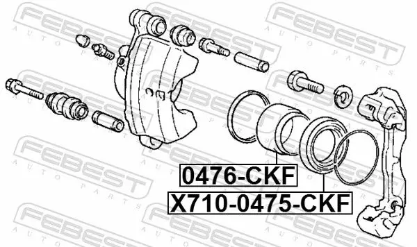 Handler.Part Dust cover, brake caliper piston FEBEST X7100475CKF 2