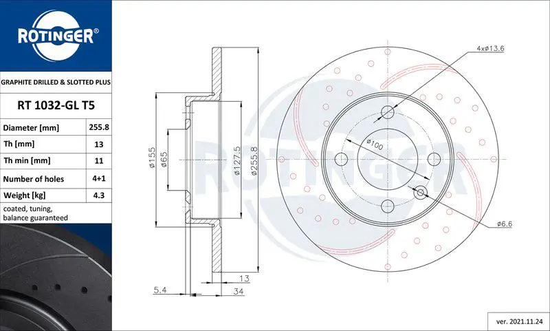 Handler.Part Brake disc ROTINGER RT1032GLT5 1